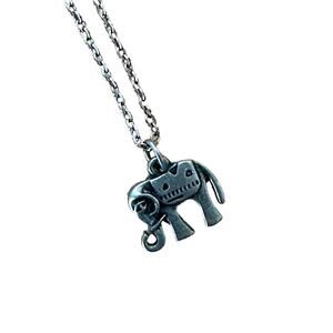 Silver Elephant Dainty Pendant Necklace